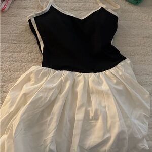 Black and White Dress with Spaghetti Straps